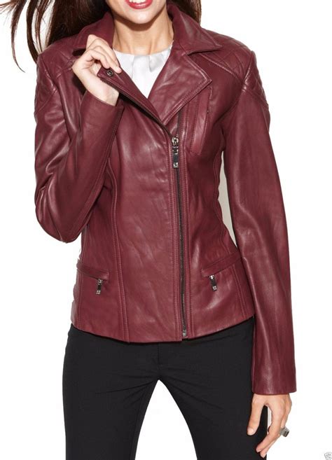 women's genuine leather biker jacket.